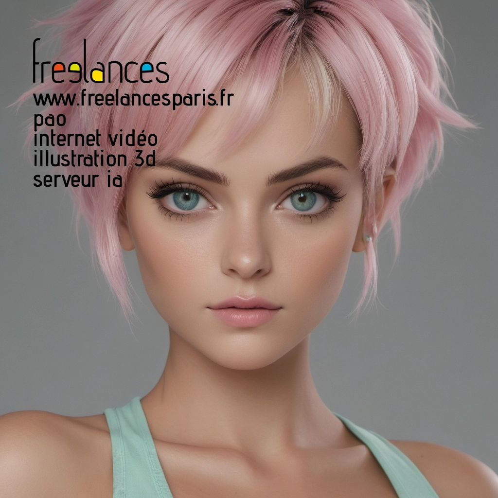 Pao mise en page internet vidéo illustration 3d serveur IA générative AI freelance paris studio de création magazines 8l8xps60